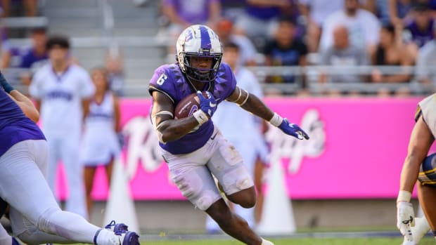 Zach Evans Ole Miss Running Back -- Photo 2021 TCU Season